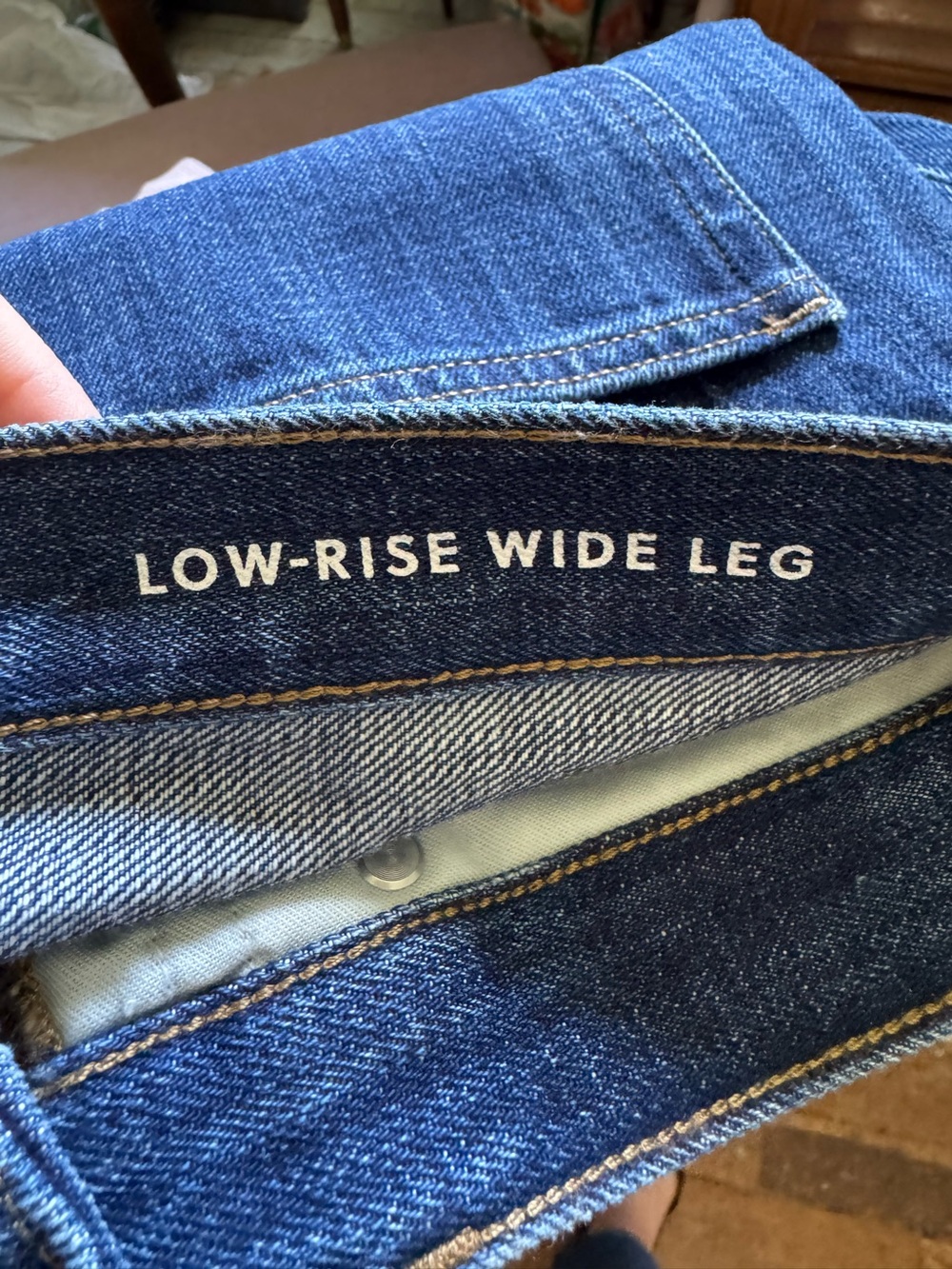 Jcrew Low Rise Wide Leg Jeans Dark Rinse Wash Denim Womens 27 Tall NWT - Picture 8 of 11